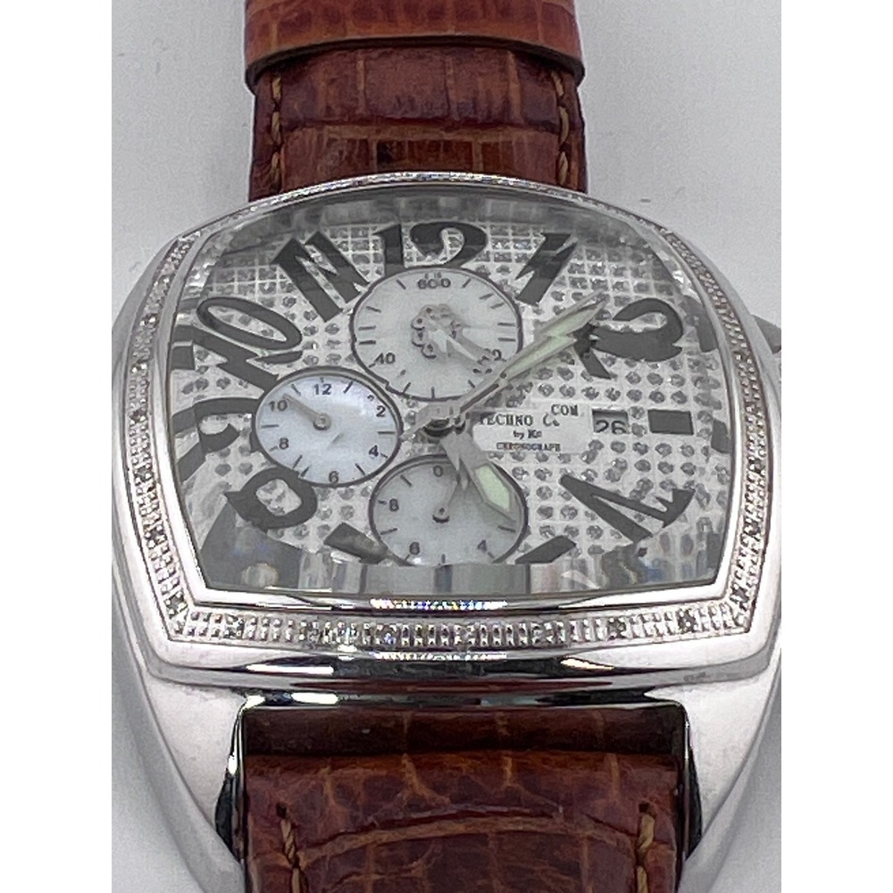 TECHNO COM by Kc Diamond Accent Silver Tone Men's Watch Chronograph‎
